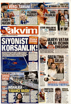 TAKVİM 1 Mayıs 2026 gazete manşeti
