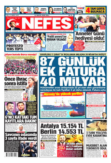 NEFES 12 Mayıs 2026 gazete manşeti