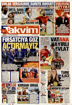 TAKVİM 19 Mayıs 2026 gazete manşeti