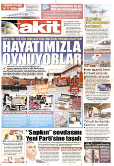 YENİ AKİT 27 Temmuz 2026 gazete manşeti