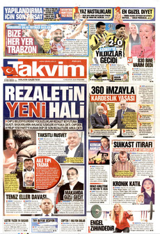 TAKVİM 6 Ağustos 2026 gazete manşeti