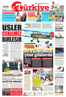 CUMHURİYET 14 Ağustos 2026 Gazete Manşeti Küçük