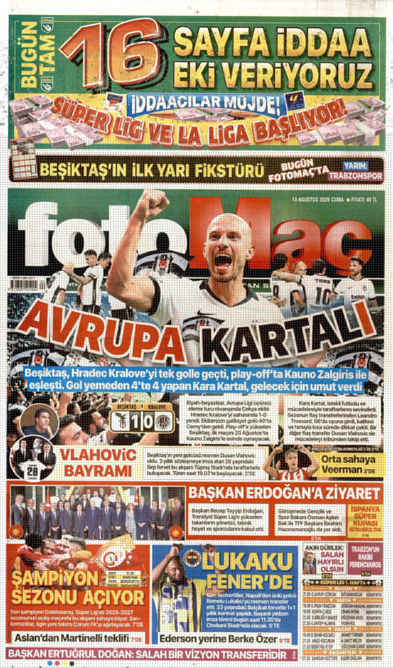 KORKUSUZ 14 Ağustos 2026 Gazete Manşeti Büyük