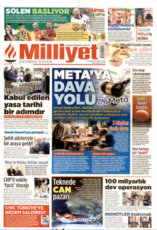 MİLLİYET 14 Ağustos 2026 gazete manşeti