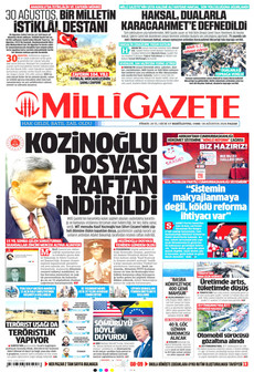 MİLLİ GAZETE 30 Ağustos 2026 gazete manşeti