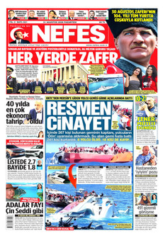 NEFES 31 Ağustos 2026 Gazete Manşeti Küçük