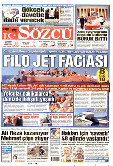 SÖZCÜ 31 Ağustos 2026 Gazete Manşeti Küçük