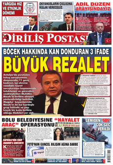 DİRİLİŞ POSTASI 2 Eylül 2026 gazete manşeti