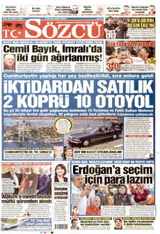 SÖZCÜ 6 Eylül 2026 Gazete Manşeti Küçük