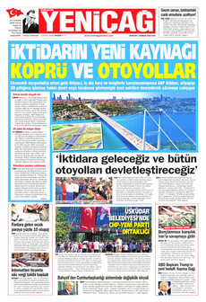YENİÇAĞ 6 Eylül 2026 Gazete Manşeti Küçük