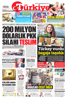 TÜRKİYE GAZETESİ 7 Eylül 2026 Gazete Manşeti Küçük