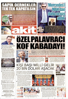 YENİ AKİT 7 Eylül 2026 Gazete Manşeti Küçük
