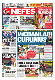 NEFES 8 Eylül 2026 Gazete Manşeti Küçük