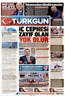 TÜRKGÜN 8 Eylül 2026 Gazete Manşeti Küçük