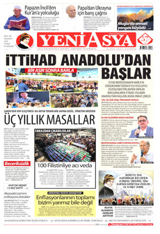 YENİ ASYA 8 Eylül 2026 Gazete Manşeti Küçük
