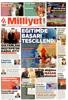 MİLLİYET 9 Eylül 2026 Gazete Manşeti Küçük