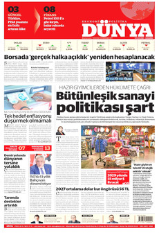 DÜNYA 9 Eylül 2026 Gazete Manşeti Küçük