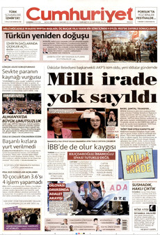 CUMHURİYET 9 Eylül 2026 gazete manşeti