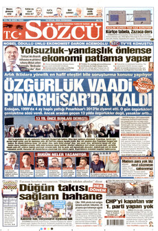 SÖZCÜ 10 Eylül 2026 Gazete Manşeti Küçük