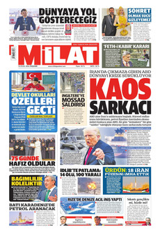 MİLAT 10 Eylül 2026 Gazete Manşeti Küçük