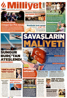 MİLLİYET 15 Eylül 2026 Gazete Manşeti Küçük