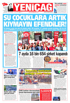 YENİÇAĞ 15 Eylül 2026 Gazete Manşeti Küçük