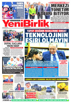 YENİBİRLİK 15 Eylül 2026 gazete manşeti