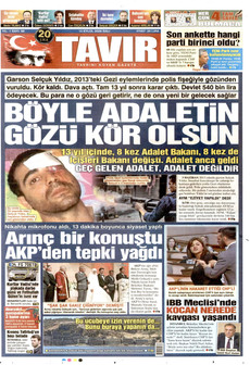 TAVIR GAZETESİ 15 Eylül 2026 gazete manşeti