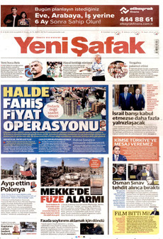 YENİ ŞAFAK 16 Eylül 2026 Gazete Manşeti Küçük