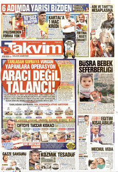 TAKVİM 16 Eylül 2026 Gazete Manşeti Küçük