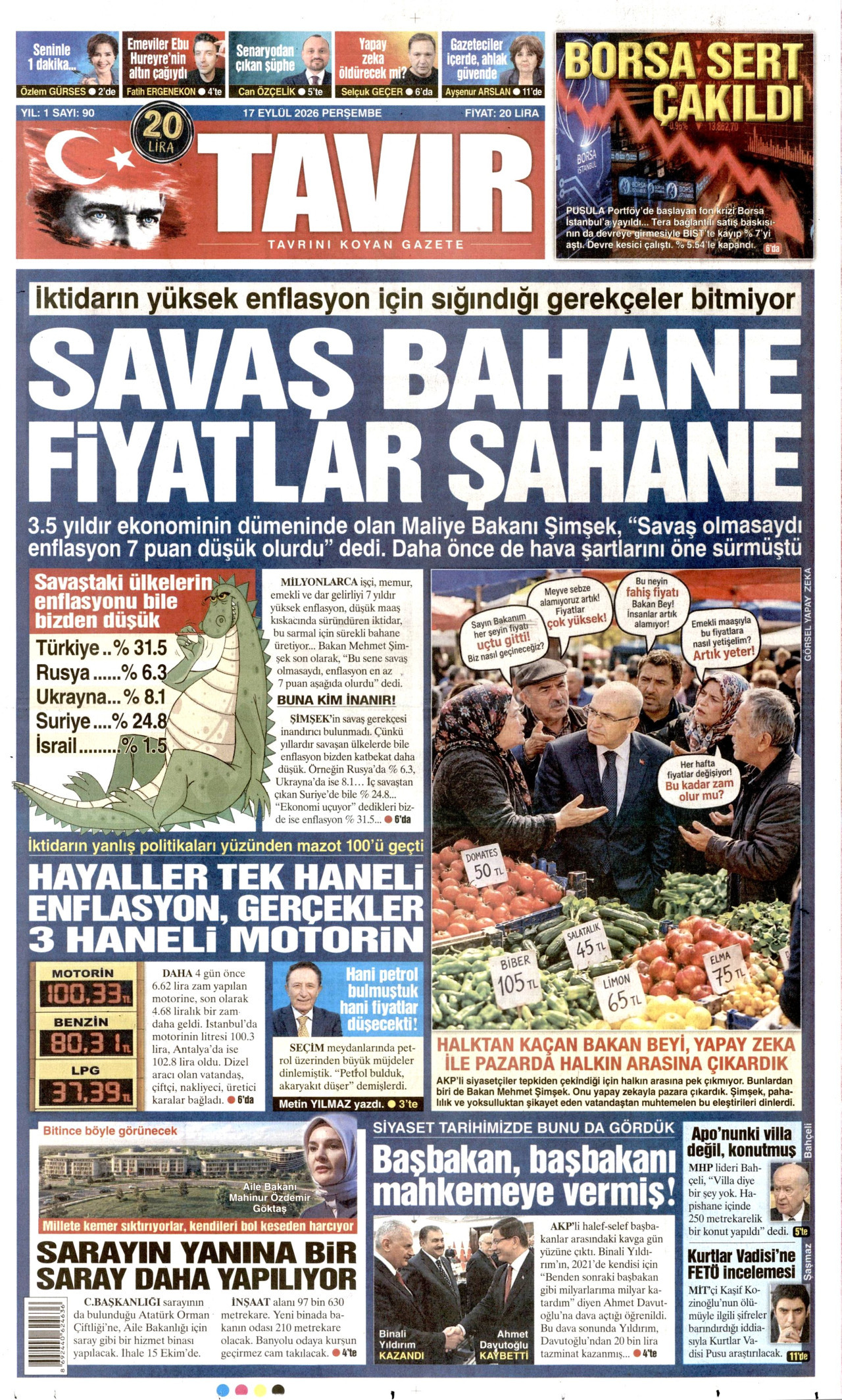 TAVIR GAZETESİ 17 Eylül 2026 Gazete Manşeti Büyük