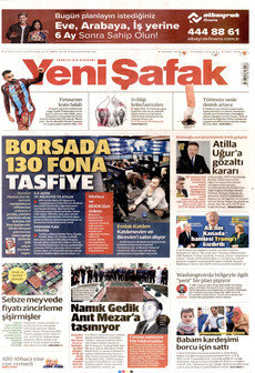 YENİ ŞAFAK 18 Eylül 2026 Gazete Manşeti Küçük