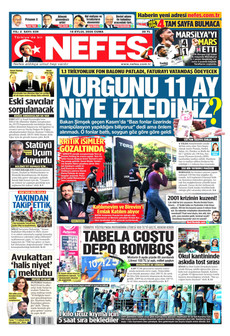 NEFES 18 Eylül 2026 gazete manşeti