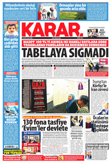 KARAR 18 Eylül 2026 gazete manşeti