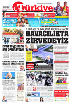 TÜRKİYE GAZETESİ 19 Eylül 2026 gazete manşeti
