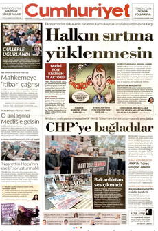 CUMHURİYET 21 Eylül 2026 gazete manşeti