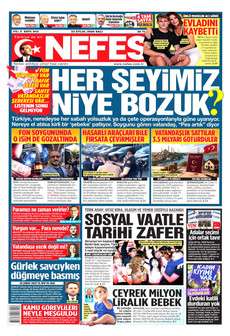 NEFES 22 Eylül 2026 gazete manşeti