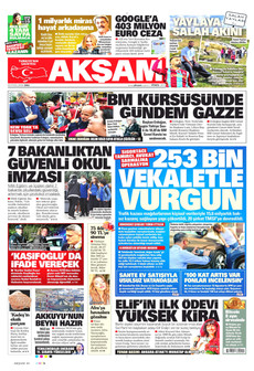 AKŞAM 22 Eylül 2026 gazete manşeti