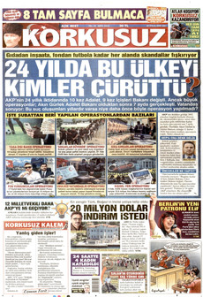 KORKUSUZ 22 Eylül 2026 gazete manşeti