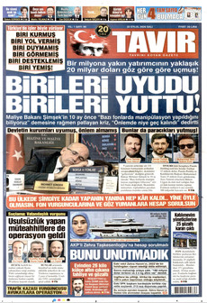 TAVIR GAZETESİ 22 Eylül 2026 gazete manşeti